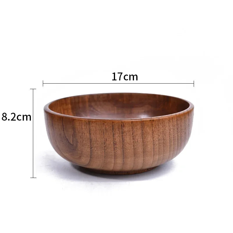 Jujube Wood Bowls Small Solid Salad Tableware, alternate view - House Of Avana