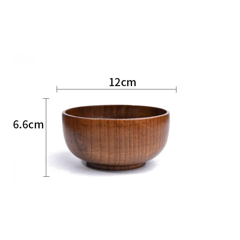 Jujube Wood Bowls Small Solid Salad Tableware, alternate view - House Of Avana