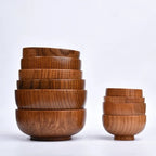 Jujube Wood Bowls Small Solid Salad Tableware, detail shot - House Of Avana