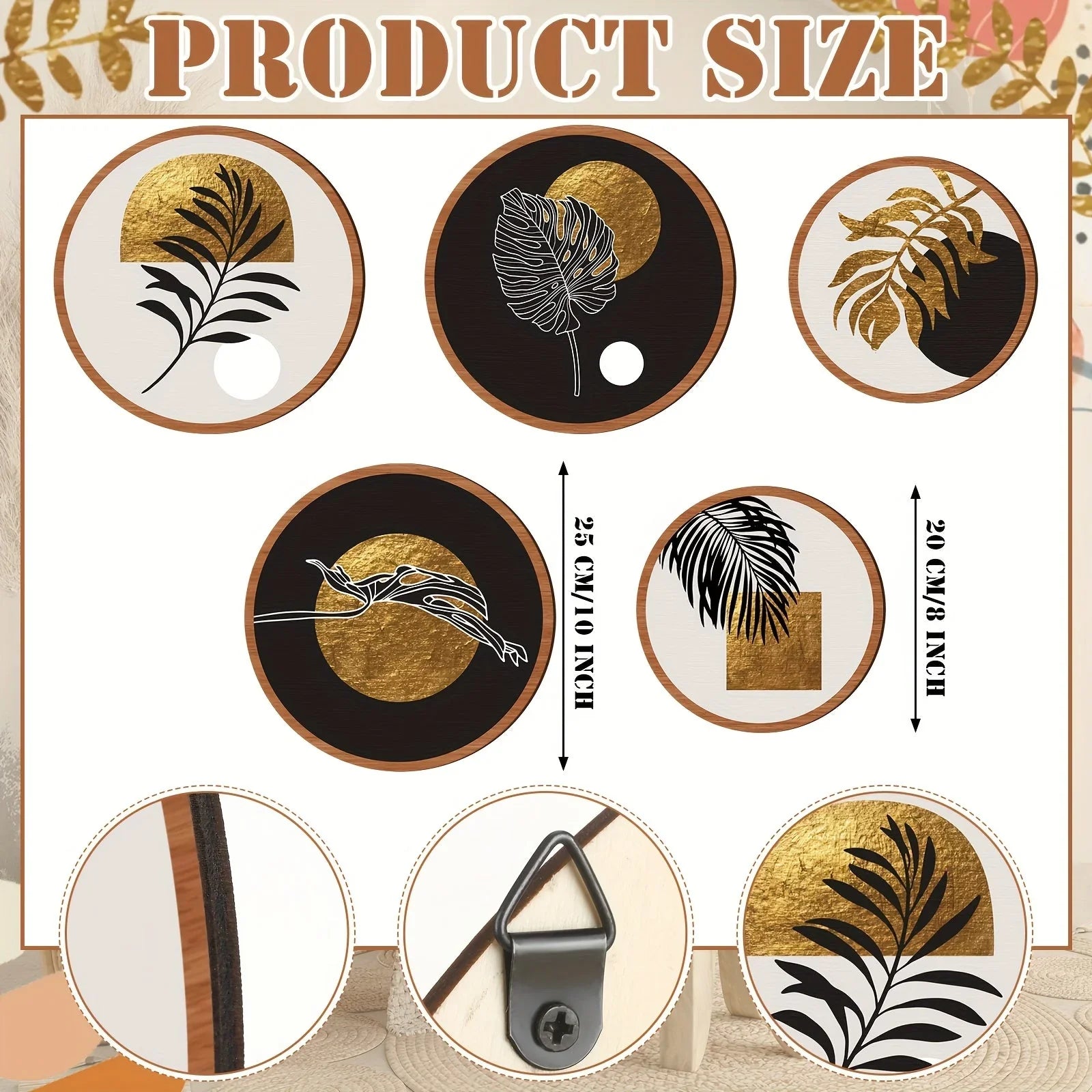 Geo Minimalist Wood Wall Art Set, lifestyle image - House Of Avana