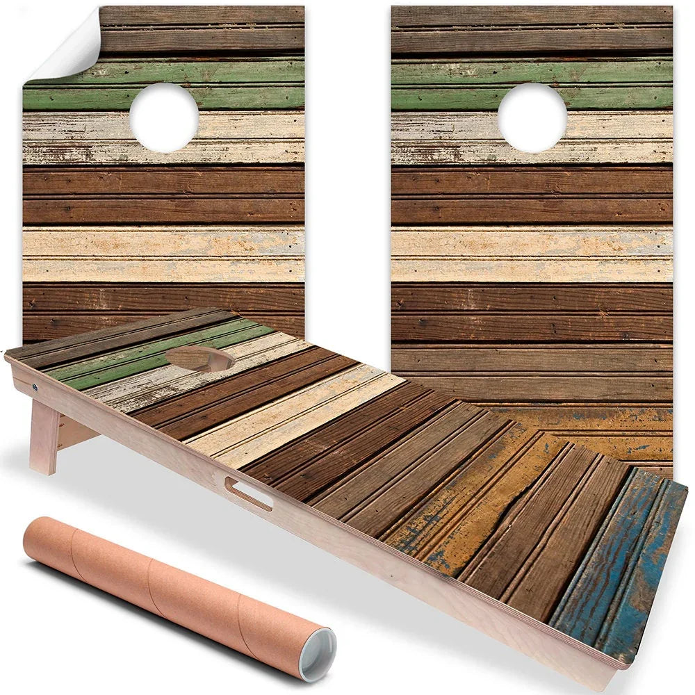 Wood Panels - Cornhole Board Wrap - Set of 2 Lone Star Art
