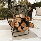 Black Iron Loop Fireplace Log Holder Decor Steals