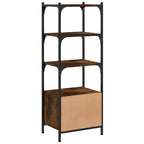 3-tier Smoked Oak Wood Bookcase - House Of Avana