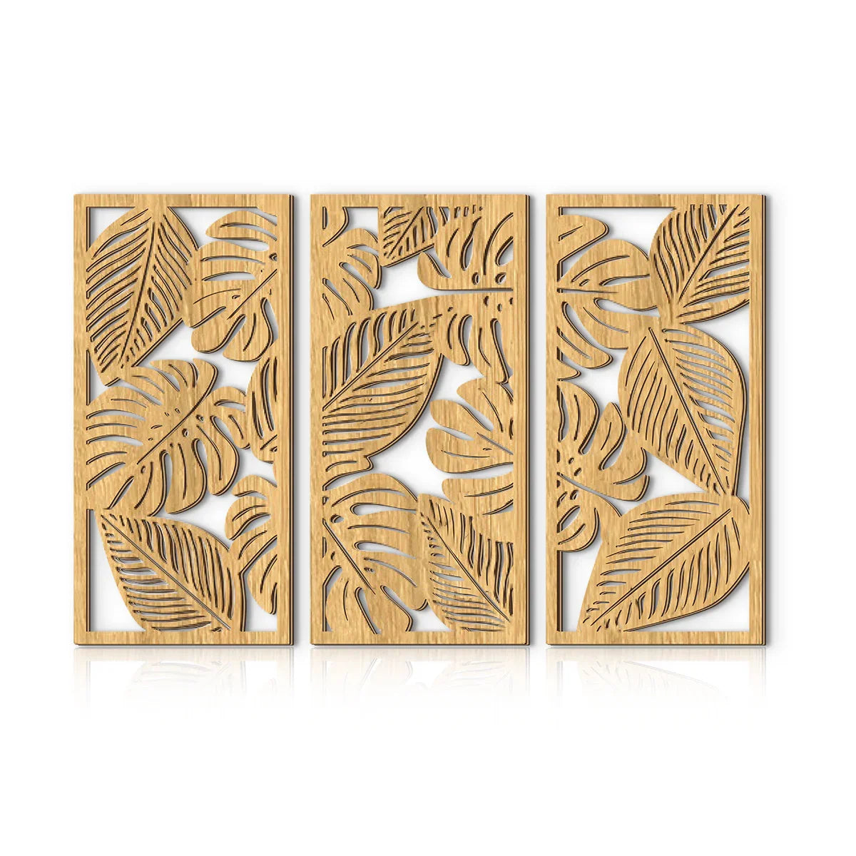 Wall Pediment - Nordic Light Wood, angled view - House Of Avana