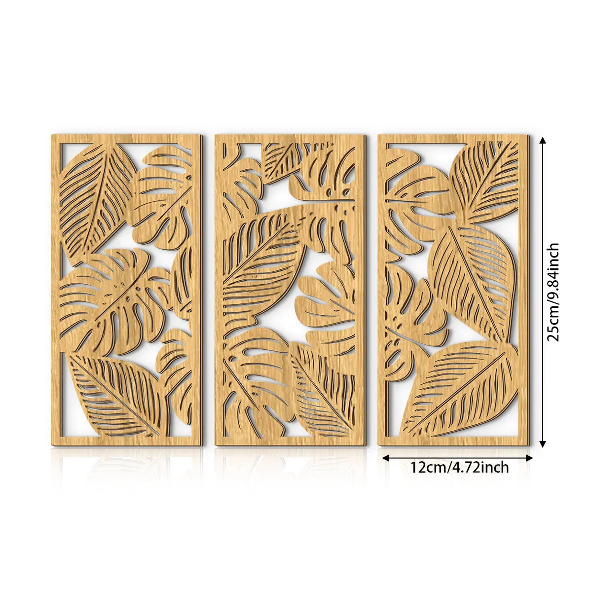 Wall Pediment - Nordic Light Wood, back view - House Of Avana