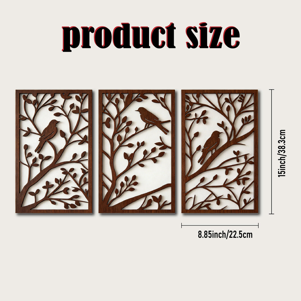 Wall Art - Rustic Wood Branch, back view - House Of Avana