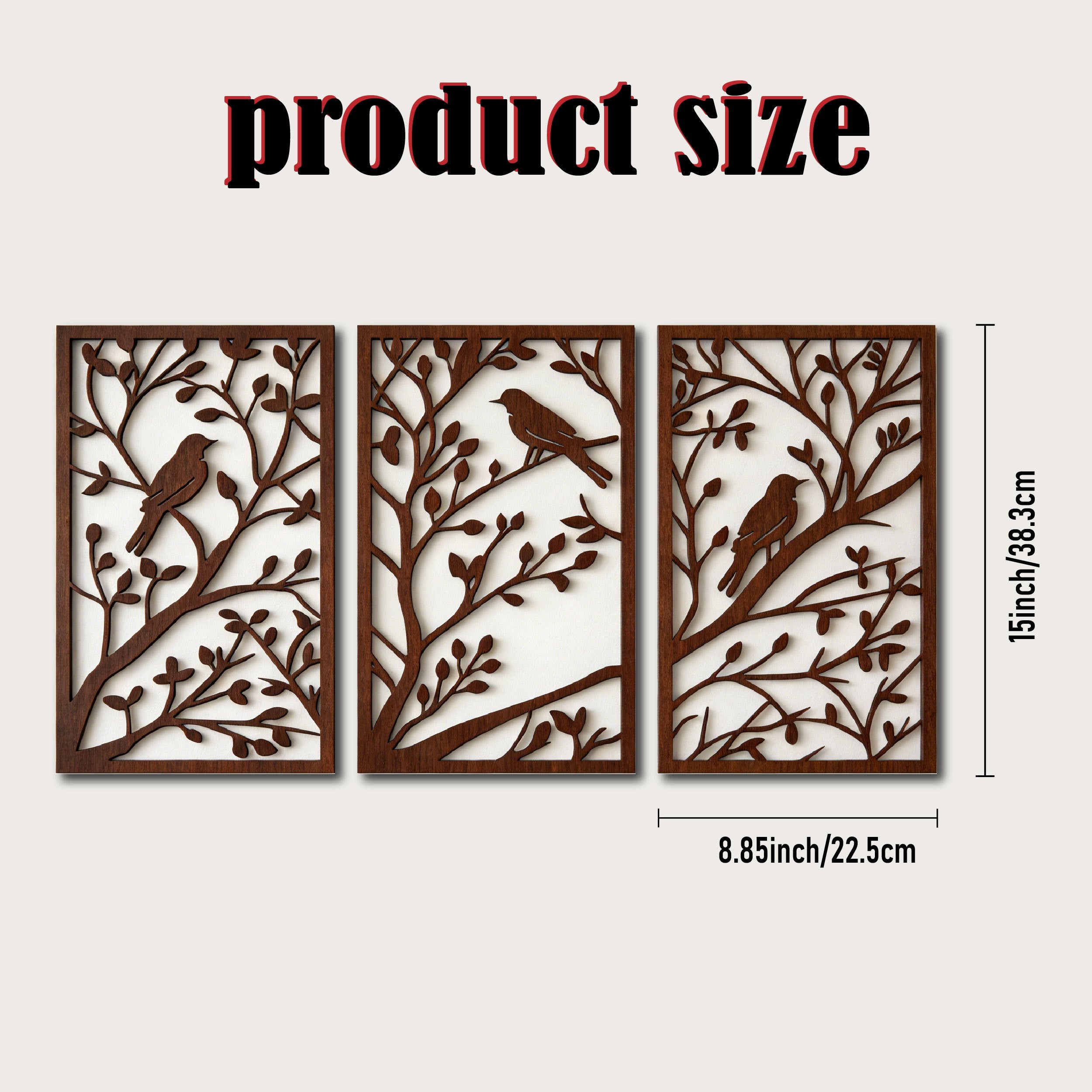 Wall Art - Rustic Wood Branch, back view - House Of Avana