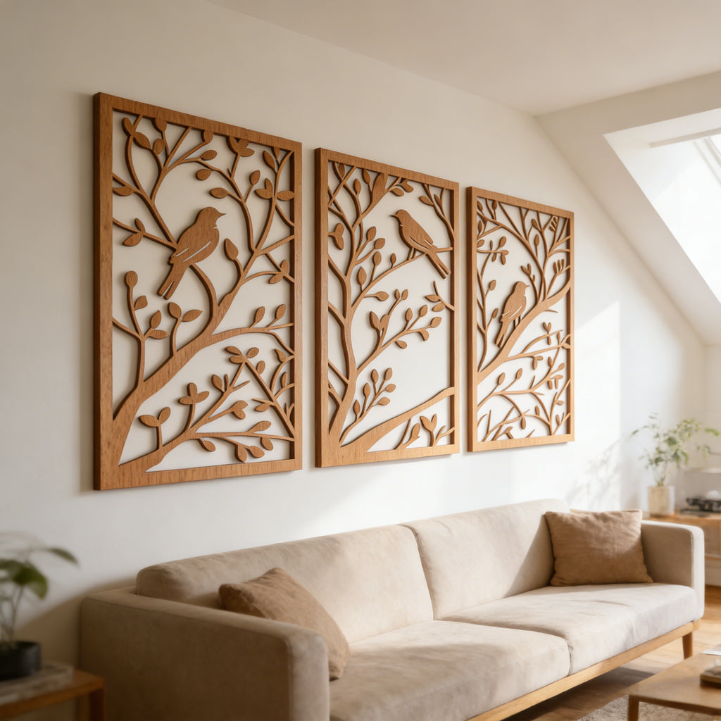 Wall Art - Rustic Wood Branch, detail shot - House Of Avana