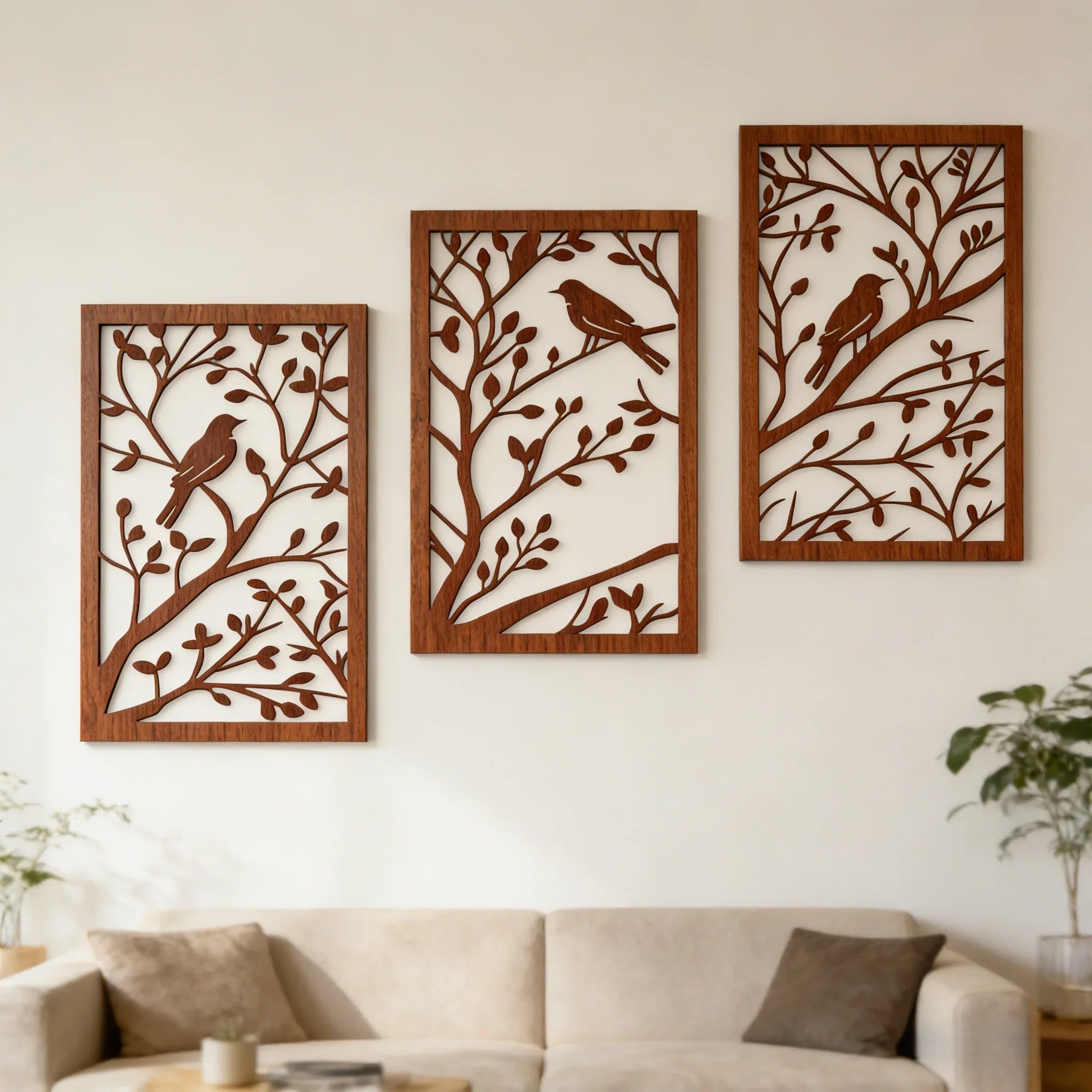 Wall Art - Rustic Wood Branch, lifestyle image - House Of Avana