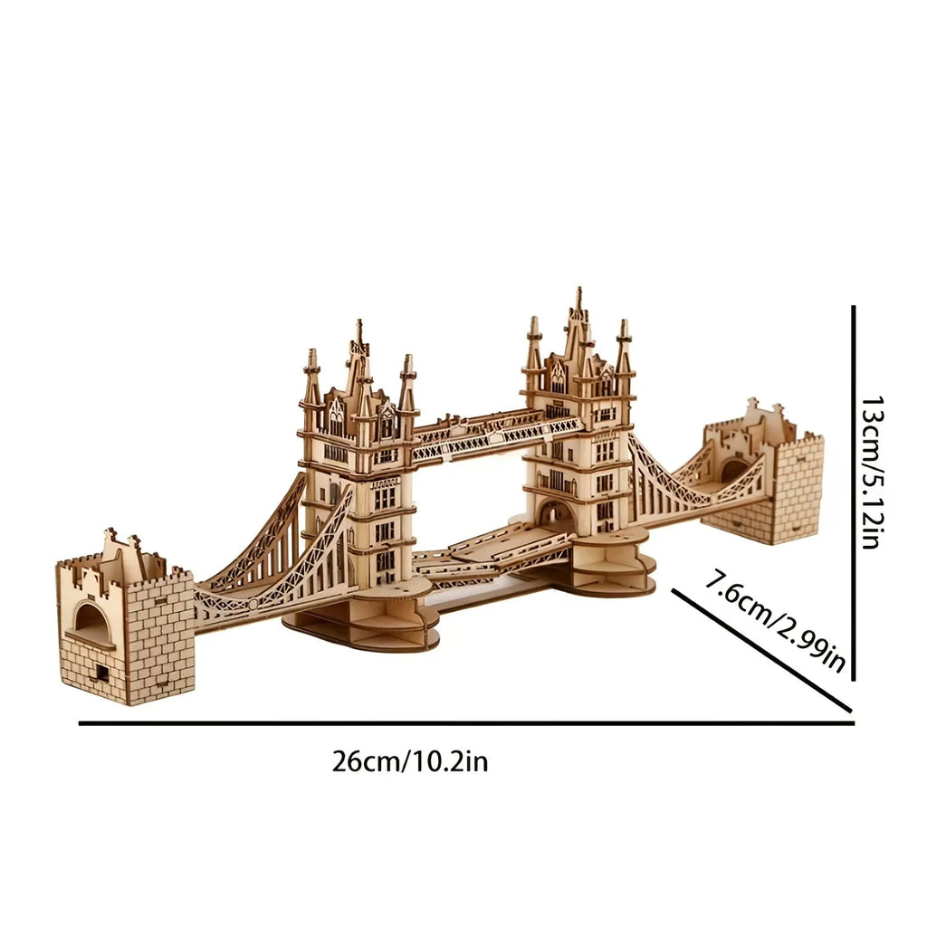 3D Model of The London Bridge, Made from Wood, DIY Puzzle Gift, Perfect for The Festive Season House Of Avana [[SKU:HOA-XMS-048]]
