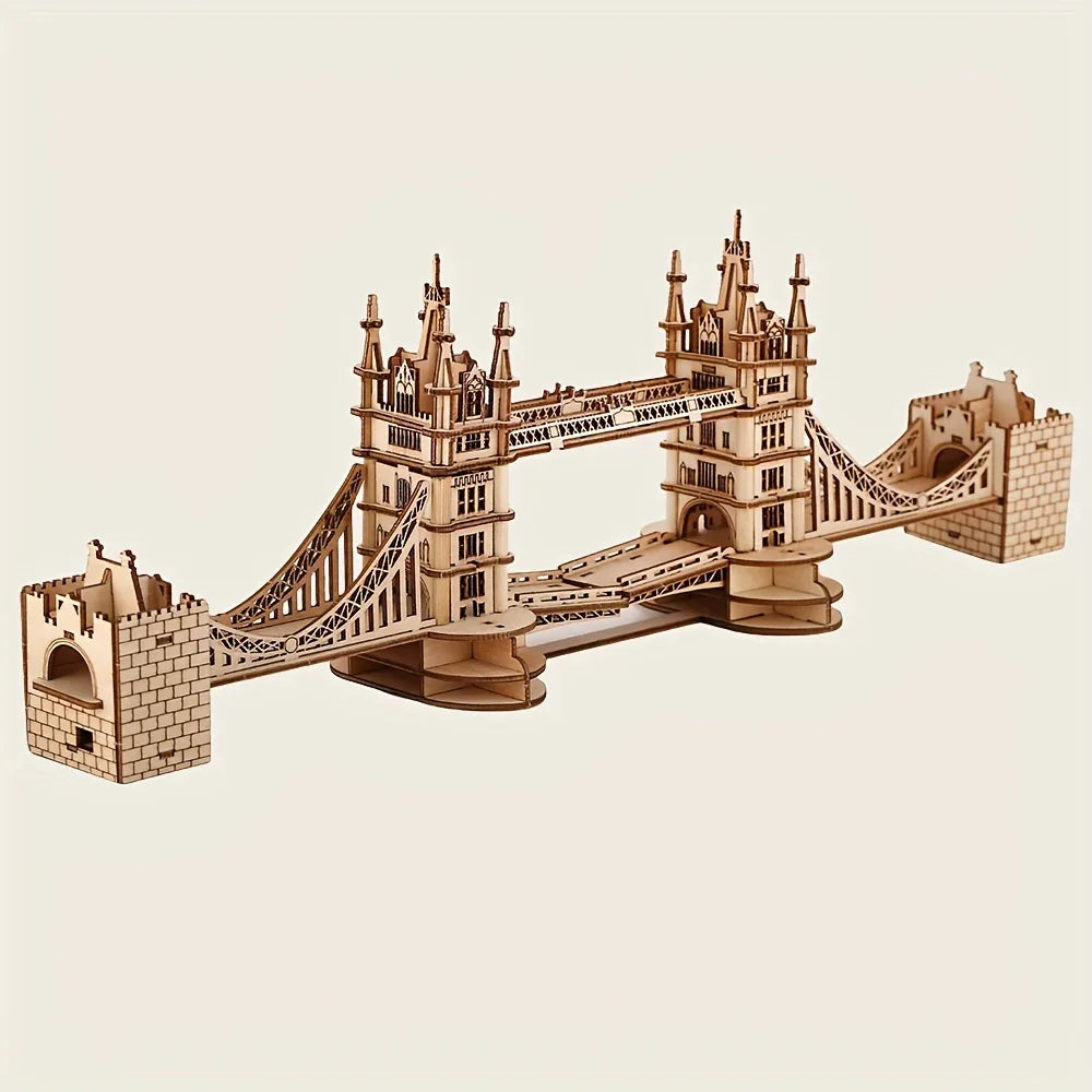 3D Model of The London Bridge, Made from Wood, DIY Puzzle Gift, Perfect for The Festive Season House Of Avana [[SKU:HOA-XMS-048]]