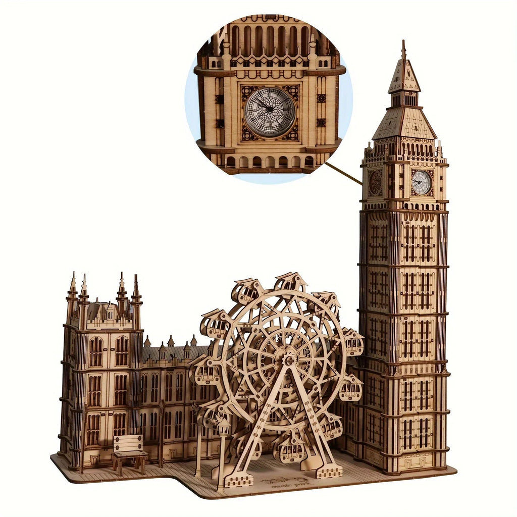 3D Wooden Puzzle, Big Ben Model Kit DIY Building Blocks, Desktop Clock, Creative Gift for Home Decor, Unique Christmas Gift for Family, Halloween Party Favors House Of Avana [[SKU:HOA-XMS-038]]