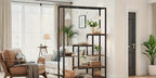 70.9 Wooden Corner Bookshelf Inch Tall 5-tier Wooden Plant Stand with Hanging Hooks - Large Indoor Plant... - House Of Avana