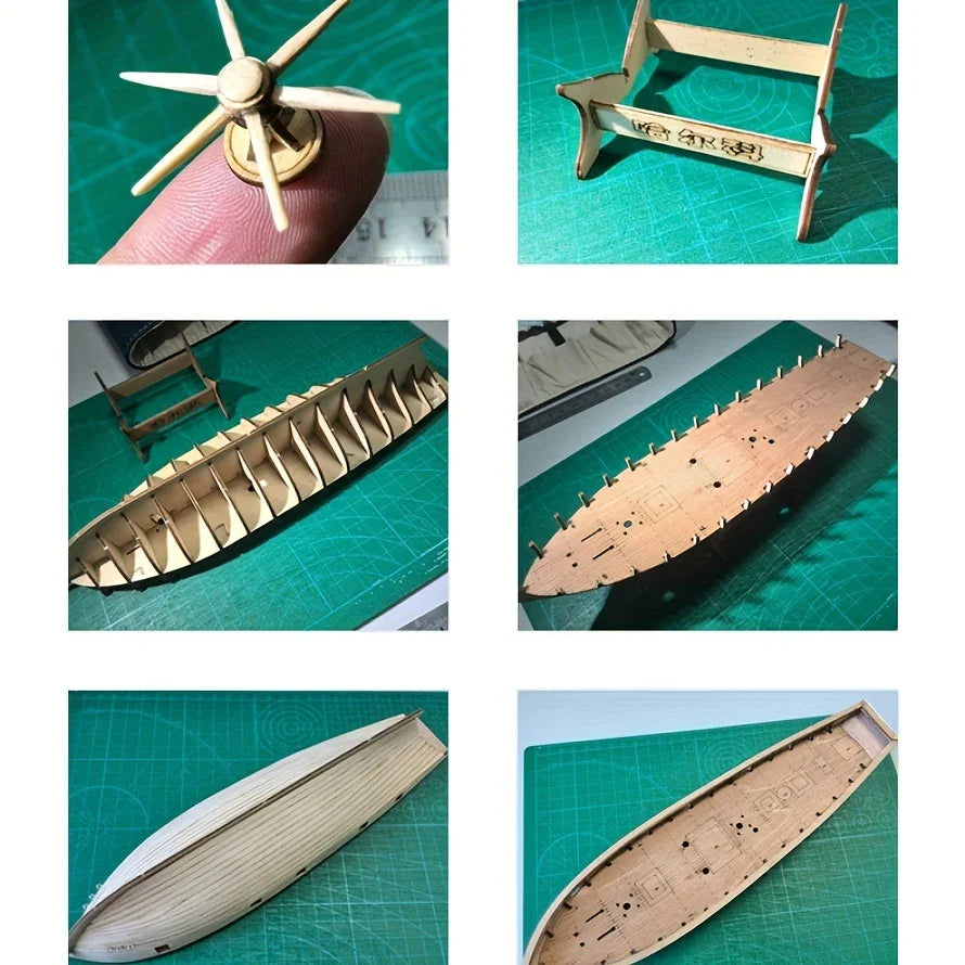 "Wood Assembly ""Harko"" Classical Western Boat Kit Educational Science Making Assembly Boat Model" House Of Avana [[SKU:HOA-XMS-032]]
