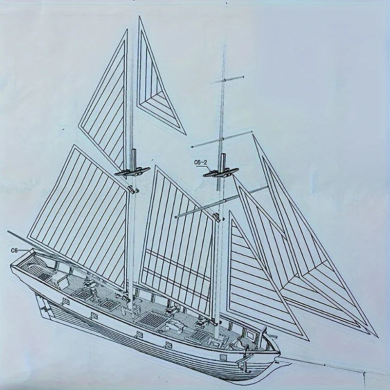 "Wood Assembly ""Harko"" Classical Western Boat Kit Educational Science Making Assembly Boat Model" House Of Avana [[SKU:HOA-XMS-032]]