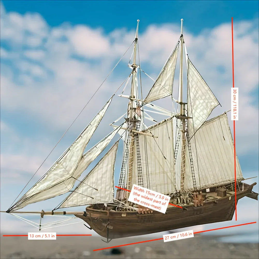 "Wood Assembly ""Harko"" Classical Western Boat Kit Educational Science Making Assembly Boat Model" House Of Avana [[SKU:HOA-XMS-032]]