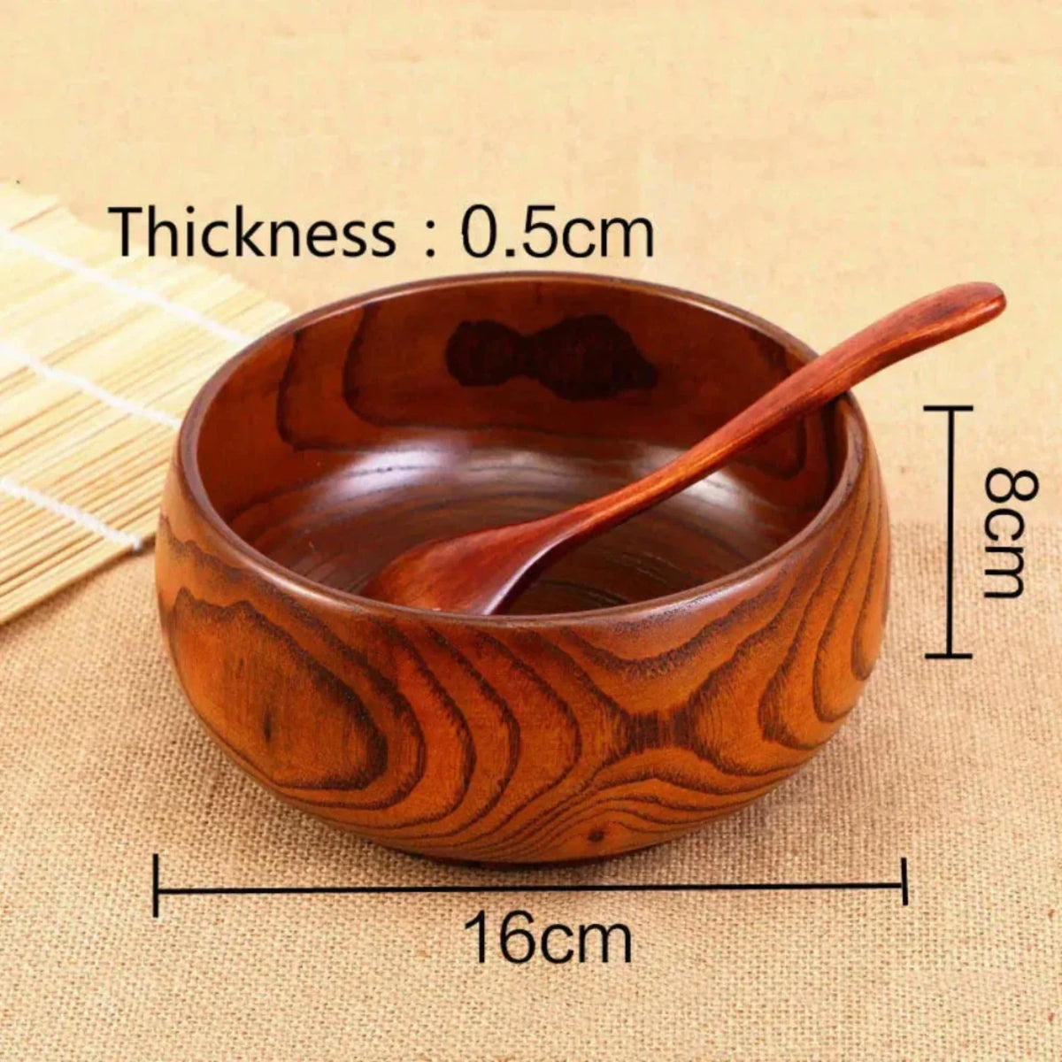 Natural Wooden Bowl - House Of Avana [[SKU:HOA-KAC-008]]