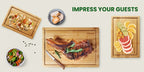 4pcs Oversized Bamboo Cutting Board, Equipped With Cutting Board Rack, Kitchen Gadgets, Juice Groove, Knife Friendly, Invisible Handle, Multifunctional Board, The Best Gift For Family, Friends And Relative. Mother'S Day.Fathe House Of Avana [[SKU:HOA-GFT-009]]