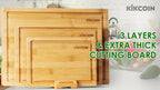 4pcs Oversized Bamboo Cutting Board, Equipped With Cutting Board Rack, Kitchen Gadgets, Juice Groove, Knife Friendly, Invisible Handle, Multifunctional Board, The Best Gift For Family, Friends And Relative. Mother'S Day.Fathe House Of Avana
