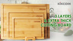 4pcs Oversized Bamboo Cutting Board, Equipped With Cutting Board Rack, Kitchen Gadgets, Juice Groove, Knife Friendly, Invisible Handle, Multifunctional Board, The Best Gift For Family, Friends And Relative. Mother'S Day.Fathe House Of Avana [[SKU:HOA-GFT-009]]