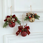 8 Sets Vintage Metal Christmas Bell Flower Ornaments – Versatile Hanging Decor with Red and Golden Accents, Durable Metal Christmas Tree Decorations, Suitable for Holiday Parties, Home and Garden, Christmas Decorations, Chr House Of Avana
