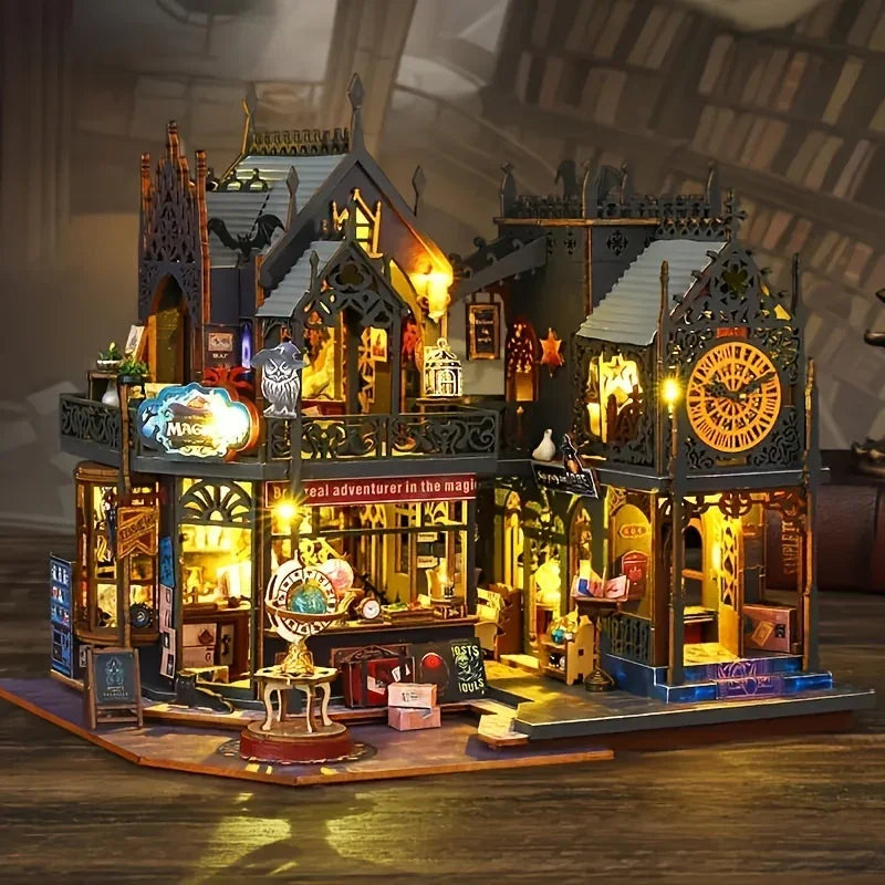 [DIY Retro Magic Hut] DIY Retro Magic Hut | 3D Stereo Assembly Model | Handmade Craft, Festive Decoration, Holiday Gift, Vintage, Collectors House Of Avana [[SKU:HOA-XMS-036]]