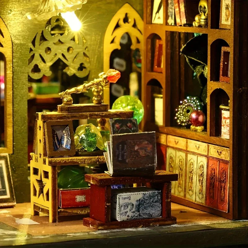 [DIY Retro Magic Hut] DIY Retro Magic Hut | 3D Stereo Assembly Model | Handmade Craft, Festive Decoration, Holiday Gift, Vintage, Collectors House Of Avana [[SKU:HOA-XMS-036]]