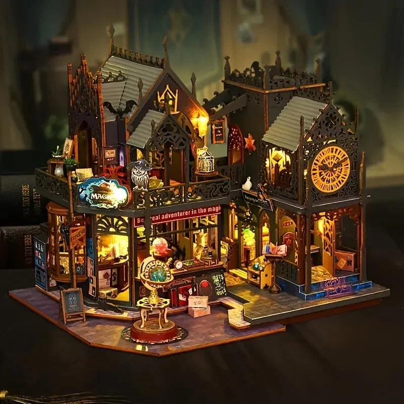 [DIY Retro Magic Hut] DIY Retro Magic Hut | 3D Stereo Assembly Model | Handmade Craft, Festive Decoration, Holiday Gift, Vintage, Collectors House Of Avana [[SKU:HOA-XMS-036]]