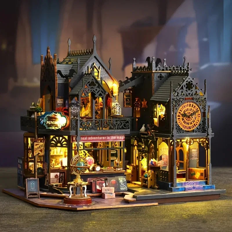 [DIY Retro Magic Hut] DIY Retro Magic Hut | 3D Stereo Assembly Model | Handmade Craft, Festive Decoration, Holiday Gift, Vintage, Collectors House Of Avana