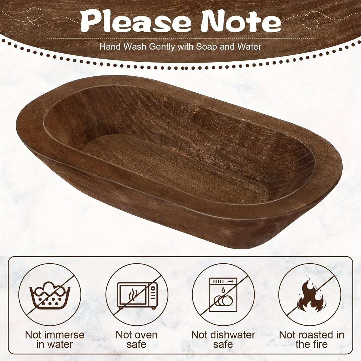 10 Pack Wooden Dough Bowls Bulk Rustic Dough Bowls Hand Carved Wood Bowl Dining Room Paulownia Bowls for... - House Of Avana [[SKU:HOA-TWR-005]]