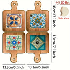 Wooden Heat-Resistant Pads - Floral Vintage