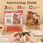 ROKR Dream Gift Factory Christmas Theme Dollhouse Music Box - Handcrafted Miniature Dollhouse with Rotating Carousel, Musical Figurines & Festive Decorations, Interactive Collectible Gift for Adults & Teens, Christmas Decor, House Of Avana [[SKU:HOA-XMS-034]]