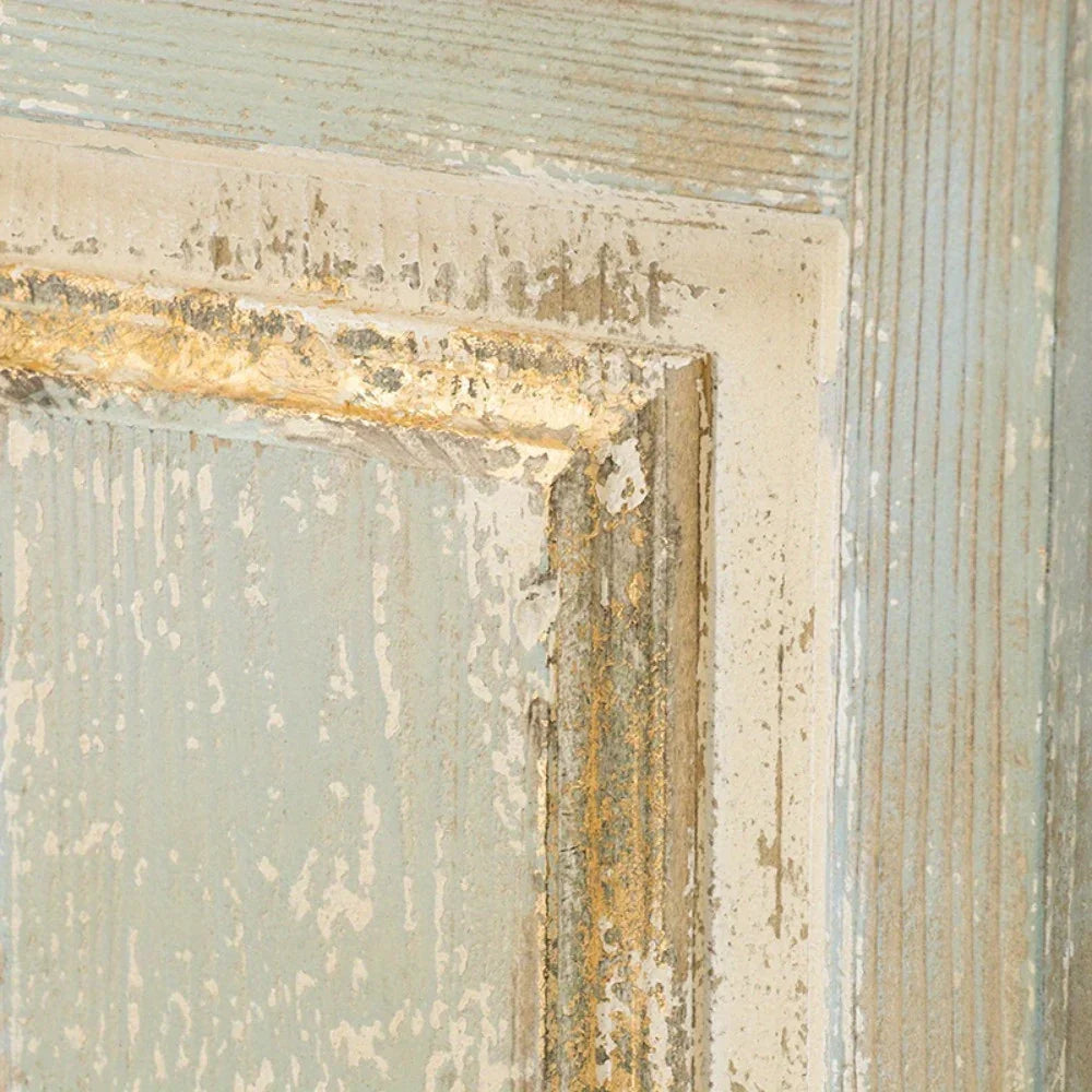 Wooden rectangle wall panel, natural brown carved wood, hanging sculpture - House of Avana