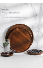 Round Wooden Tea Tray - House Of Avana [[SKU:HOA-KAC-405]]