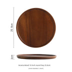 Round Wooden Tea Tray - House Of Avana [[SKU:HOA-KAC-405]]