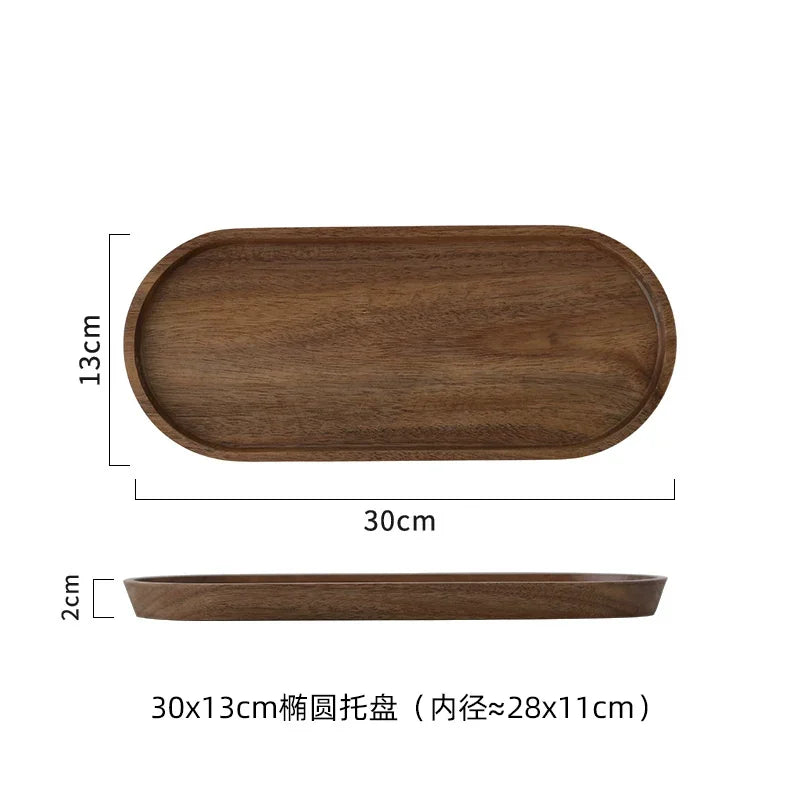 Round Wooden Tea Tray - House Of Avana [[SKU:HOA-KAC-405]]