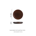 Round Wooden Tea Tray - House Of Avana