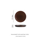 Round Wooden Tea Tray - House Of Avana [[SKU:HOA-KAC-405]]