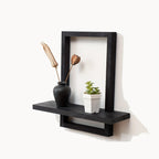 Floating Shelves - Rustic Wooden S, back view - House Of Avana