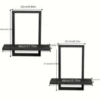 Floating Shelves - Rustic Wooden S, close-up view - House Of Avana