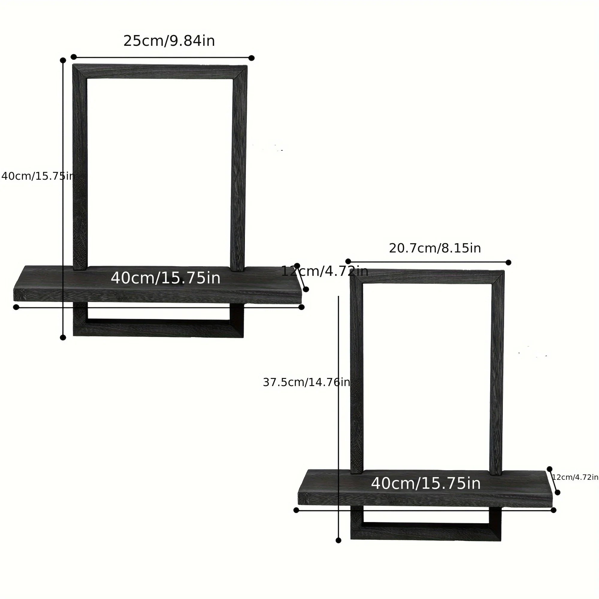Floating Shelves - Rustic Wooden S, close-up view - House Of Avana