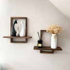 Floating Shelves - Rustic Wooden S, detail shot - House Of Avana