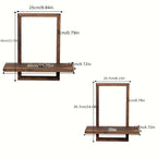 Floating Shelves - Rustic Wooden S, side view - House Of Avana