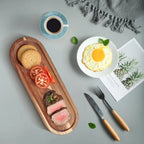 8-piece Wooden Serving Tray 11.5 X Inch (approx 29.9 X 10.5 Cm) Deli Board Oval Wooden Plate Cheese... - House Of Avana [[SKU:HOA-SRV-004]]