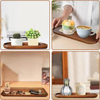 8-piece Wooden Serving Tray 11.5 X Inch (approx 29.9 X 10.5 Cm) Deli Board Oval Wooden Plate Cheese... - House Of Avana [[SKU:HOA-SRV-004]]