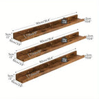 Shelves - Raised Edge Wooden Inch, side view - House Of Avana