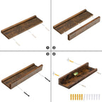 Shelves - Raised Edge Wooden Inch, top view - House Of Avana