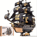 ROKR 3D Wooden Ship Model Kit - Intricate Seahorse Barque Design, Detailed Sailing Ship for Adults & Model Enthusiasts, Home Desk Decoration Gift, Wooden Construction, Nautical Decor, Detailed Craftsmanship House Of Avana [[SKU:HOA-XMS-040]]