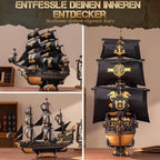 ROKR 3D Wooden Ship Model Kit - Intricate Seahorse Barque Design, Detailed Sailing Ship for Adults & Model Enthusiasts, Home Desk Decoration Gift, Wooden Construction, Nautical Decor, Detailed Craftsmanship House Of Avana [[SKU:HOA-XMS-040]]