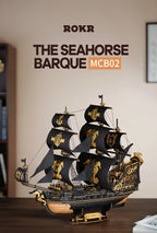 ROKR 3D Wooden Ship Model Kit - Intricate Seahorse Barque Design, Detailed Sailing Ship for Adults & Model Enthusiasts, Home Desk Decoration Gift, Wooden Construction, Nautical Decor, Detailed Craftsmanship House Of Avana